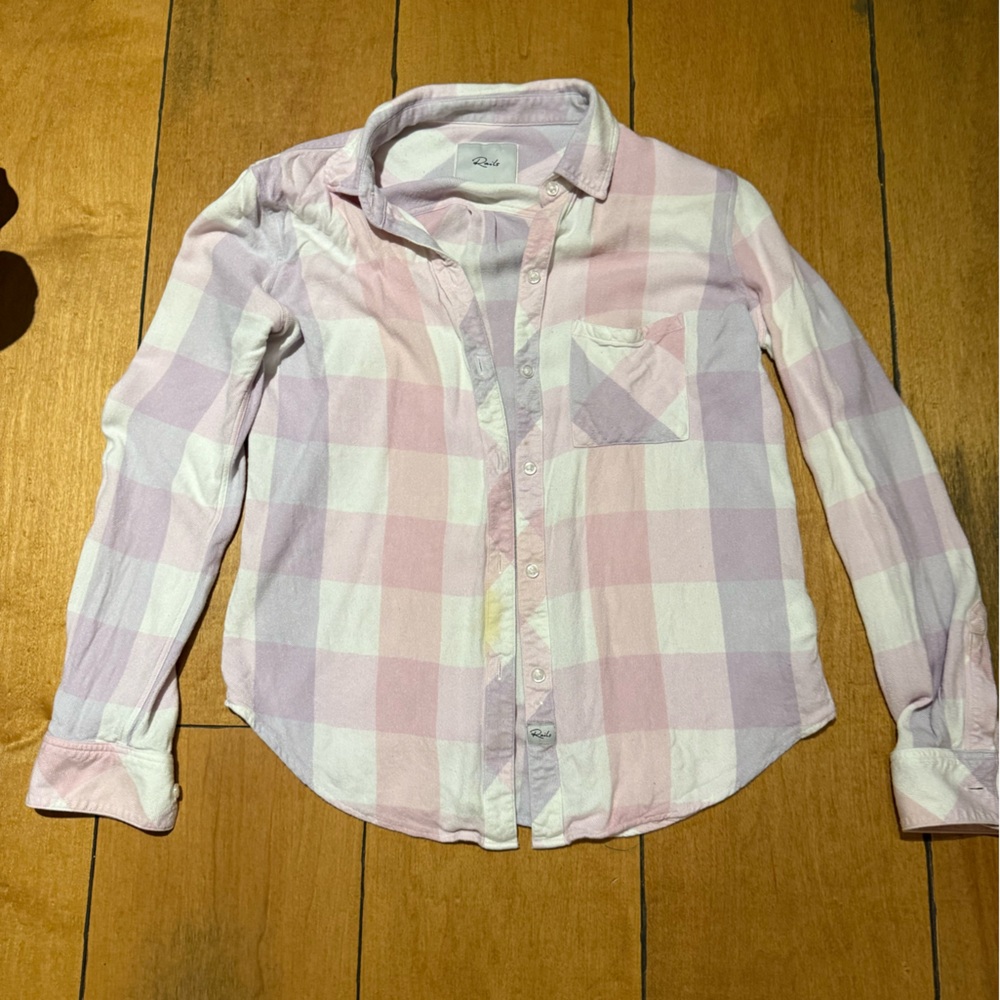 Rails Pink and Purple Button Down Shirt